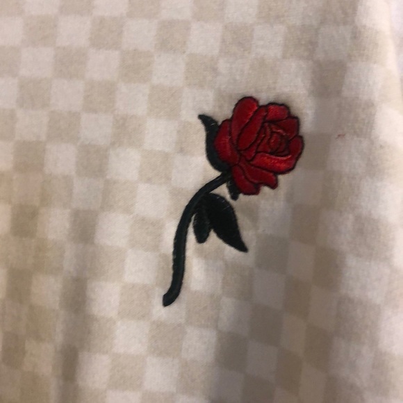 Vans Cropped checkered sweater with rose detail - Picture 4 of 5